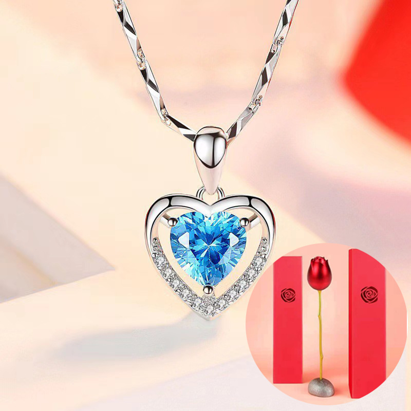 2:Eternal Heart Blue Diamond a rose gift box