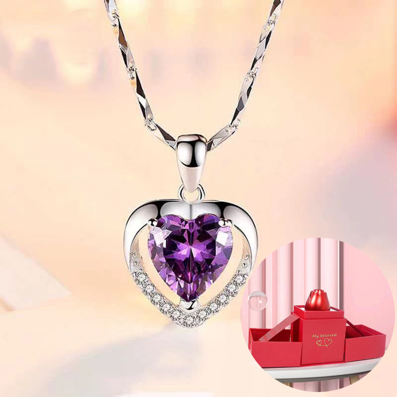 3:Eternal Heart purple diamond lifting rose gift box