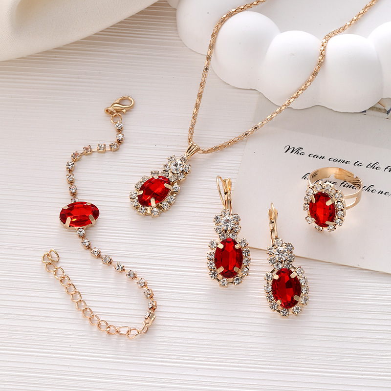 4:CK0124 red oval (set of 4)