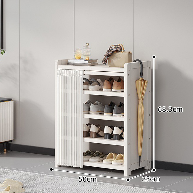 Milky white/50 long 5 layers