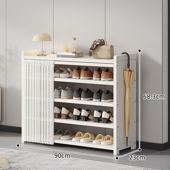 Milky white/90 long 5 layers