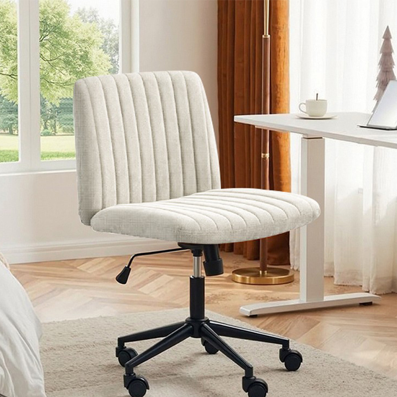 10 beige (fabric)- black stretched feet (wheels)