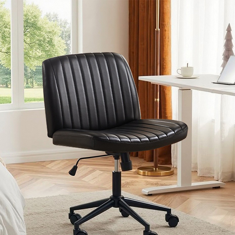 9 black leather-black stretched feet (wheels)