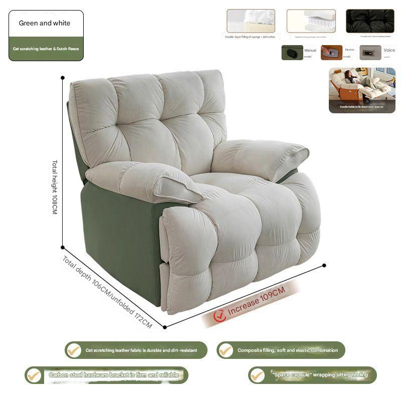 Mint green cat scratching leather and off-white dutch velvet - big mac style