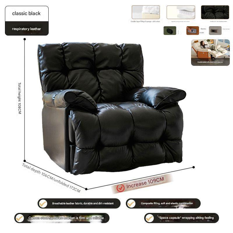 Classic black breathing leather-giant model