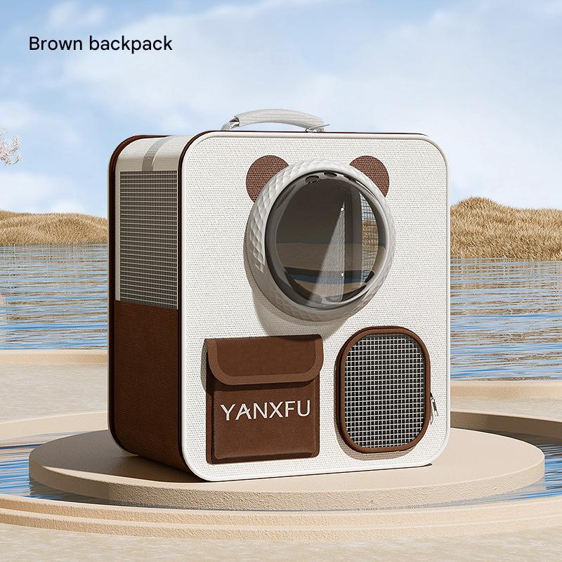 Breathable mesh backpack (milk coffee)