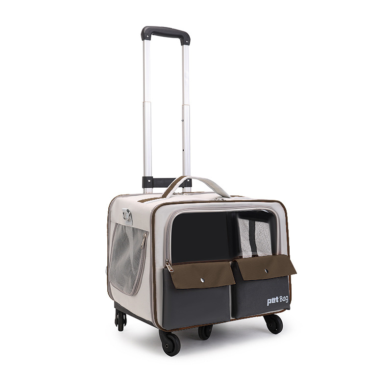 coffee color with Retractable handle