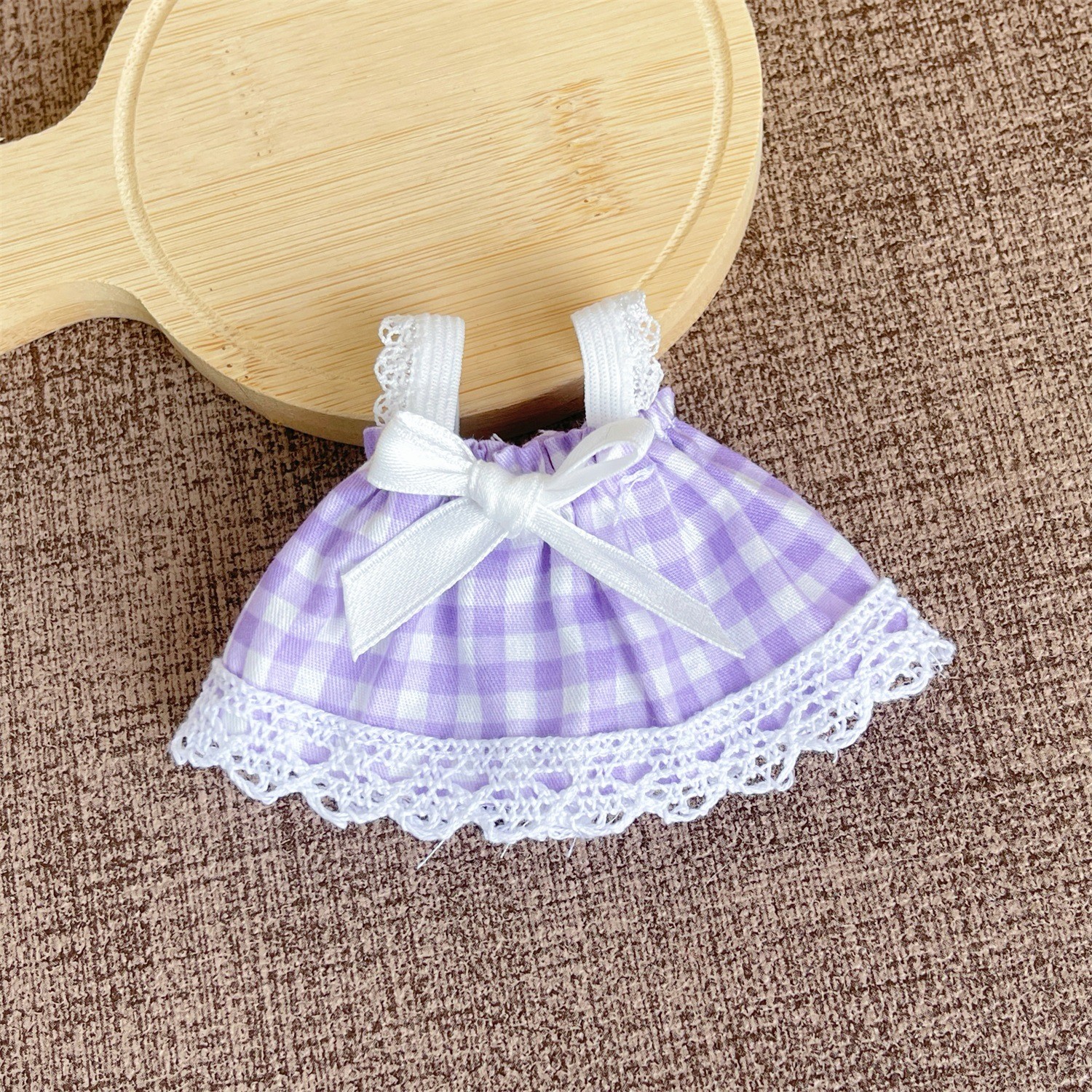 Purple and white plaid (dress)