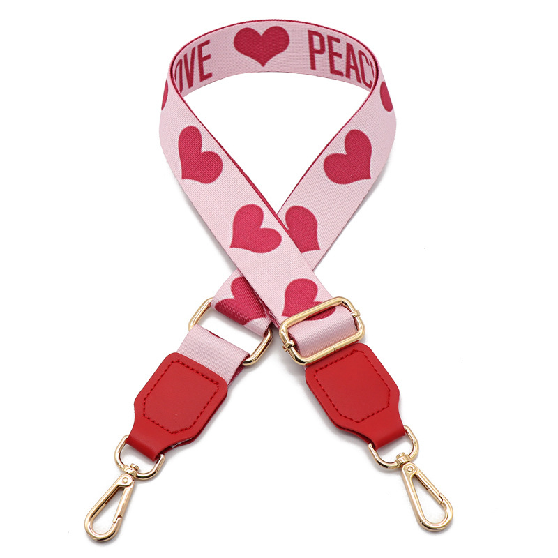 Pink hearts-red skin-gold hook
