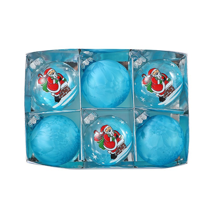 Lake blue Santa Claus (8cm,6 Pack, 24*16*8cm)