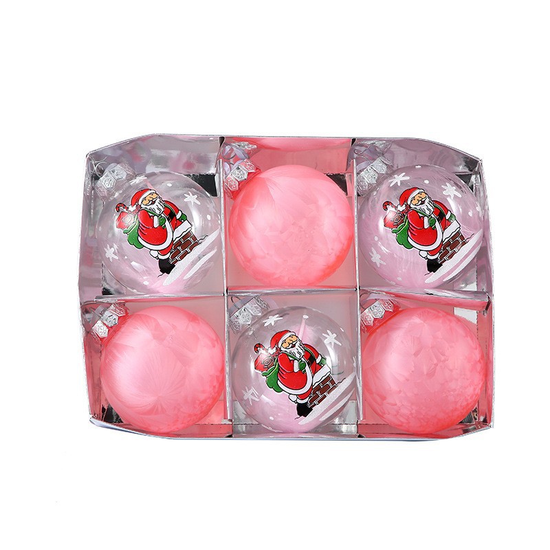 Pink Santa Claus (8cm,6 Pack, 24*16*8cm)