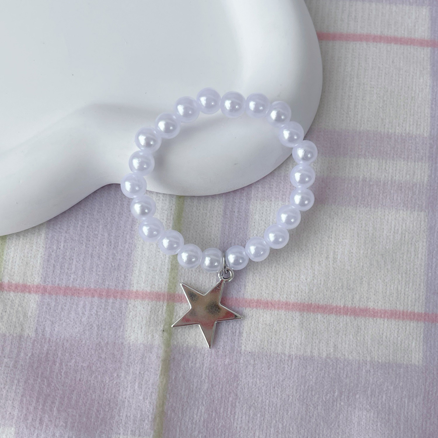 Five-pointed star (6mm mini pearl necklace