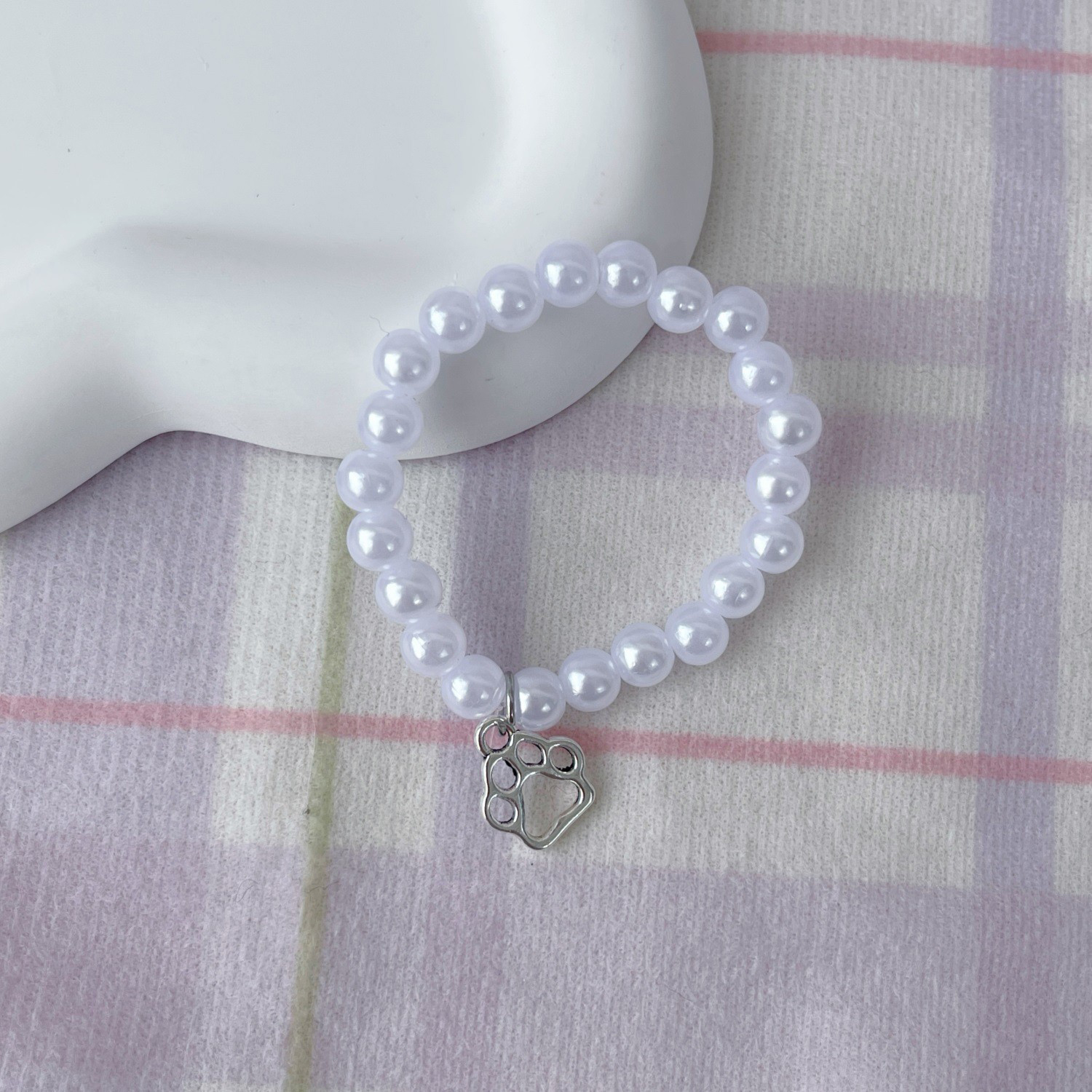 Little paw (6mm mini pearl necklace)