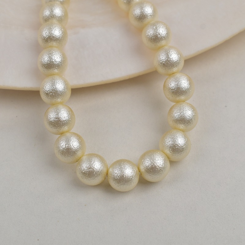 2:Beige-imitation cotton pearls