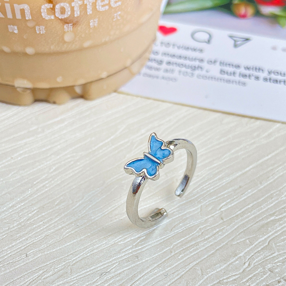 5:Butterfly ring Blue