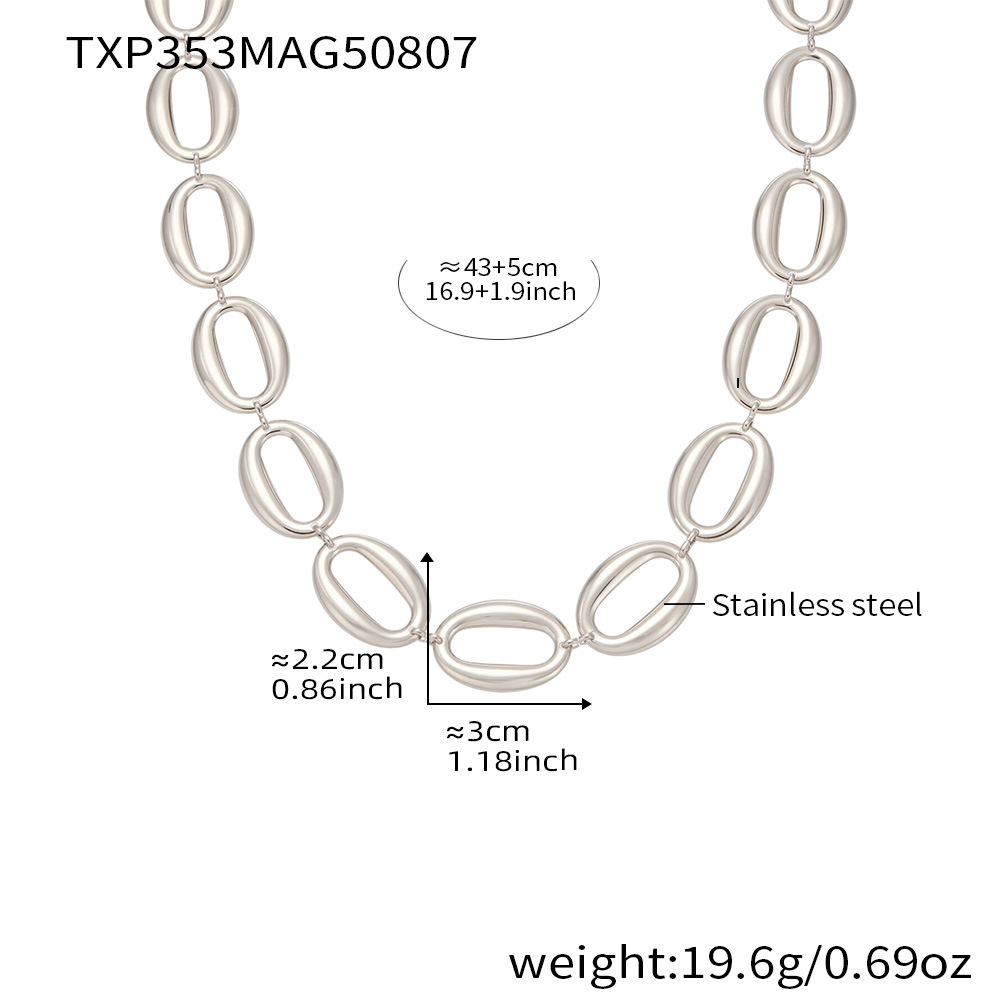 2:Steel-colored necklace