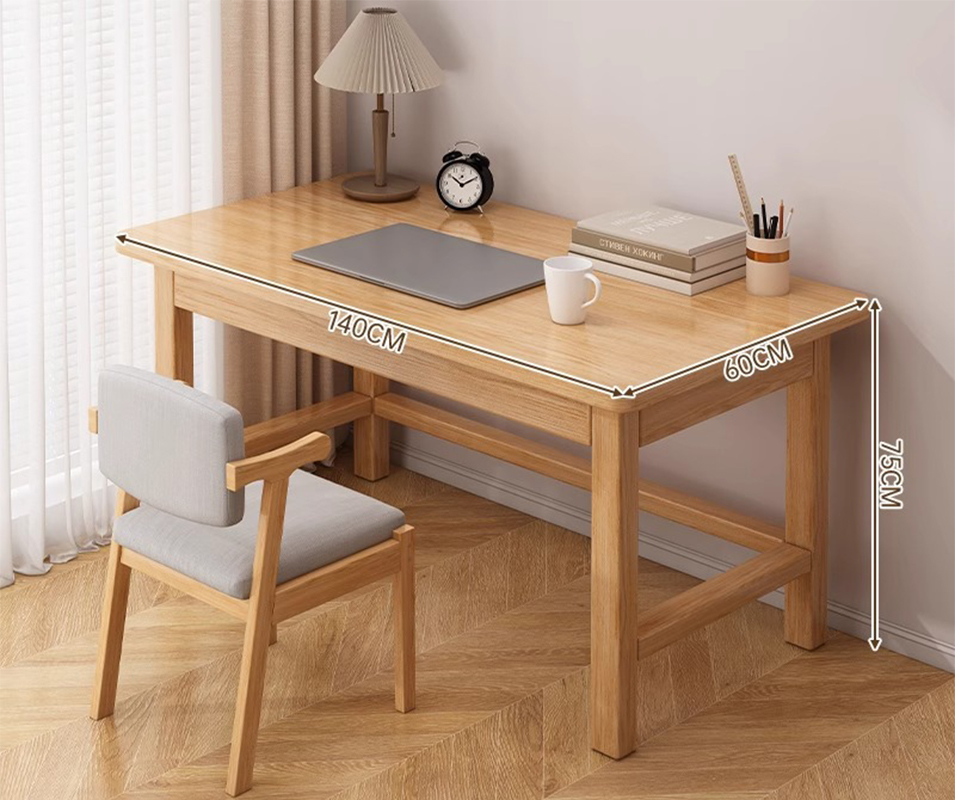 [classic solid wood chair combination] log color 140*60cm all solid wood