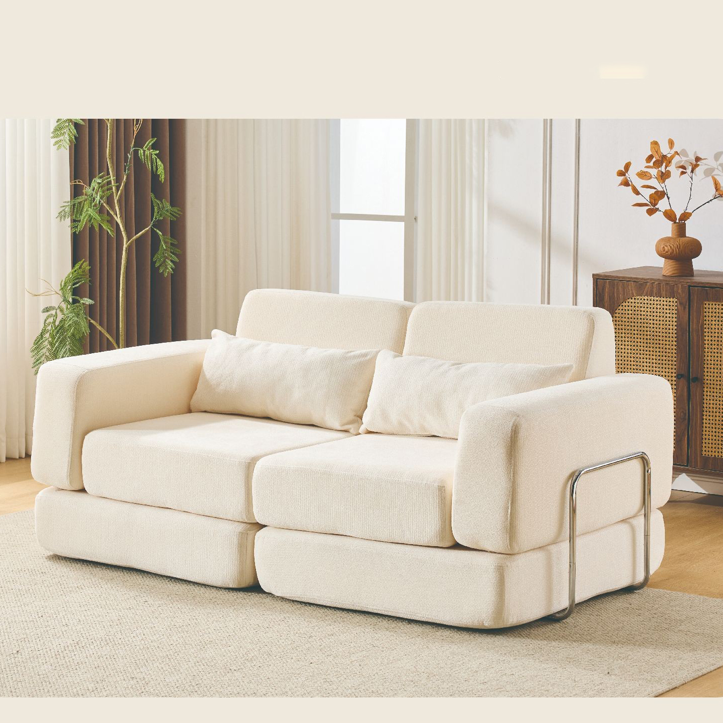 Off-white--chenille velvet