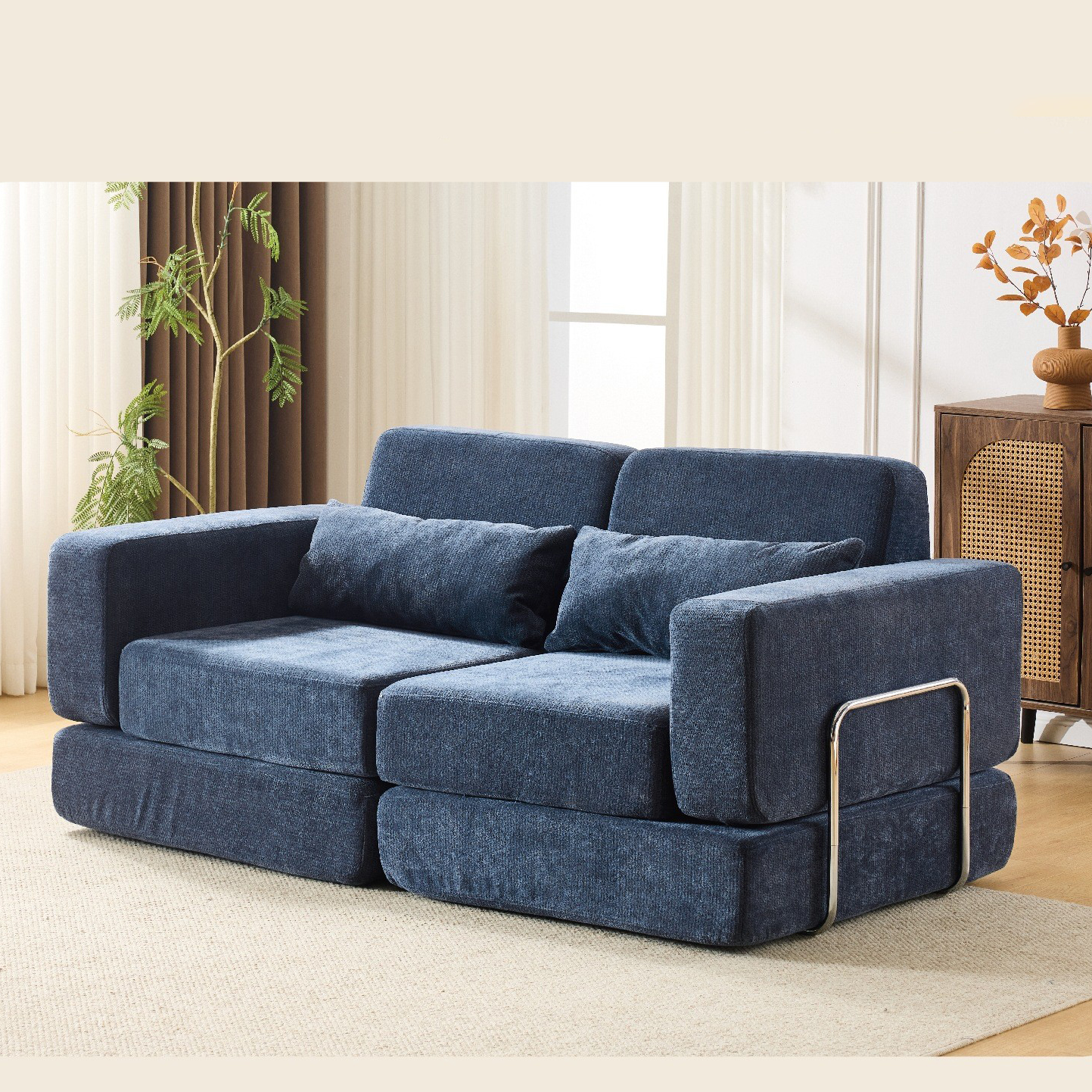 Dark blue--chenille velvet