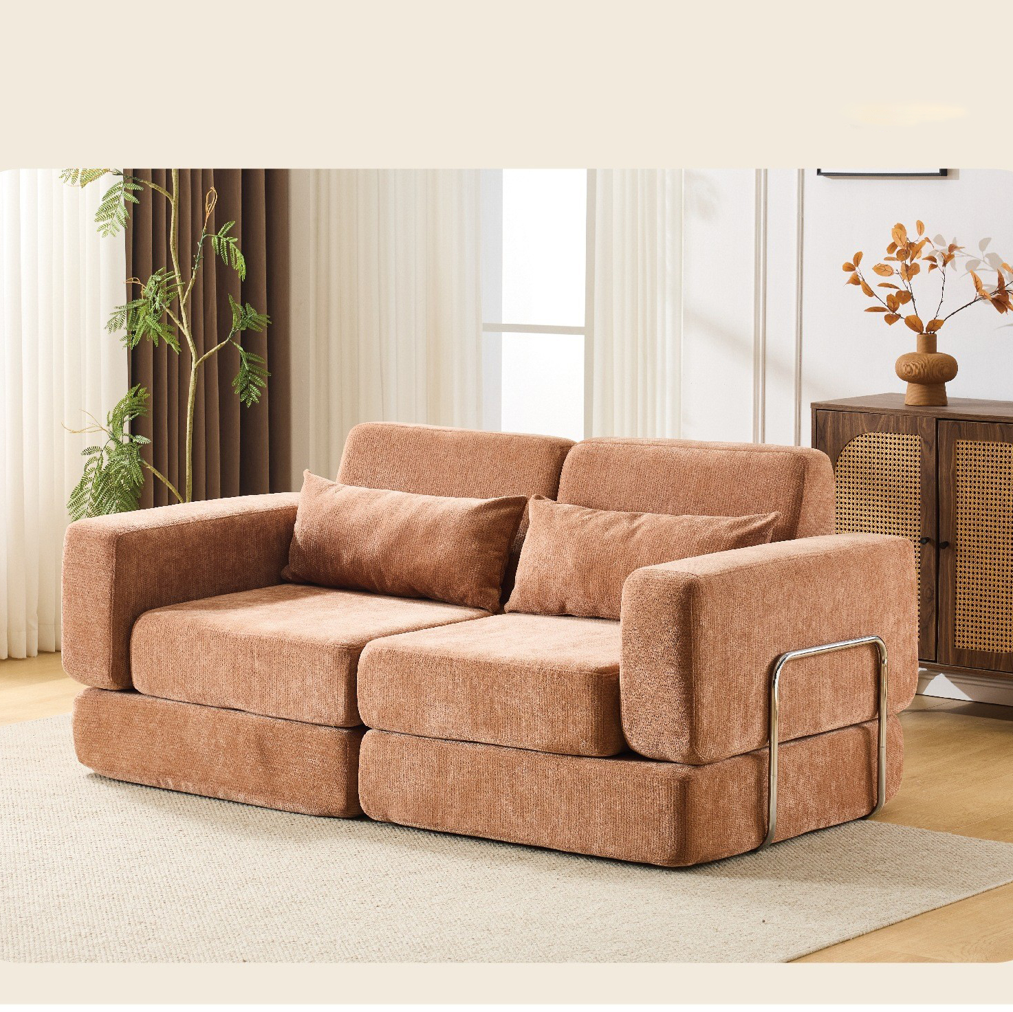 Light pink--chenille velvet