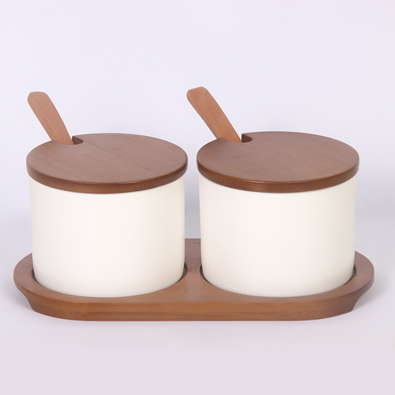 Two cans   TRAY   spoon (matte white 220ML)