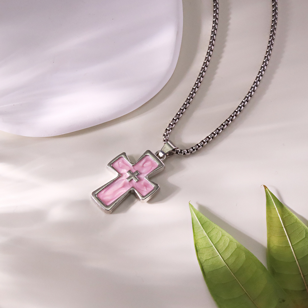 4:Pink [with 50cm square pearl chain]