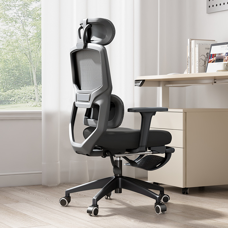 Black - sponge cushion - nylon feet - with footrest