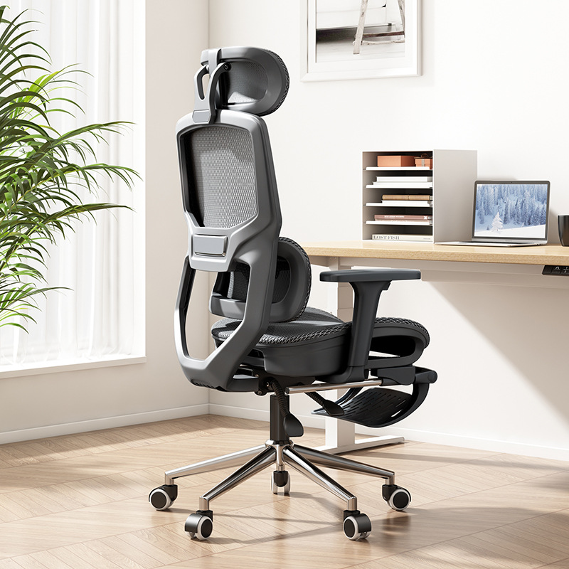 Black - hollow seat cushion - steel feet - with footrest