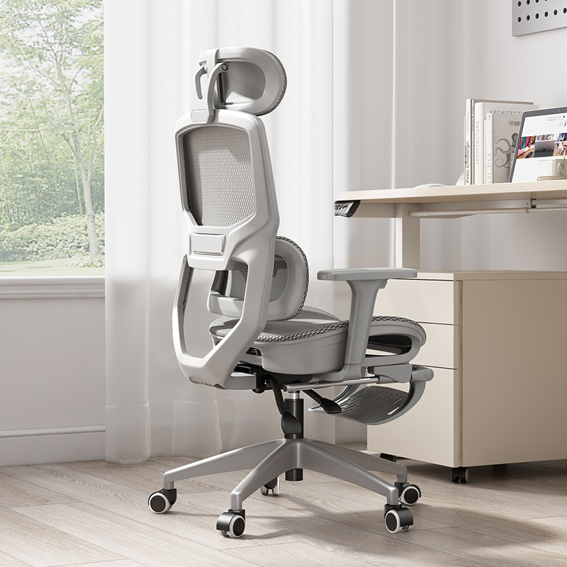 Gray-hollow seat cushion-with footrest-nylon feet