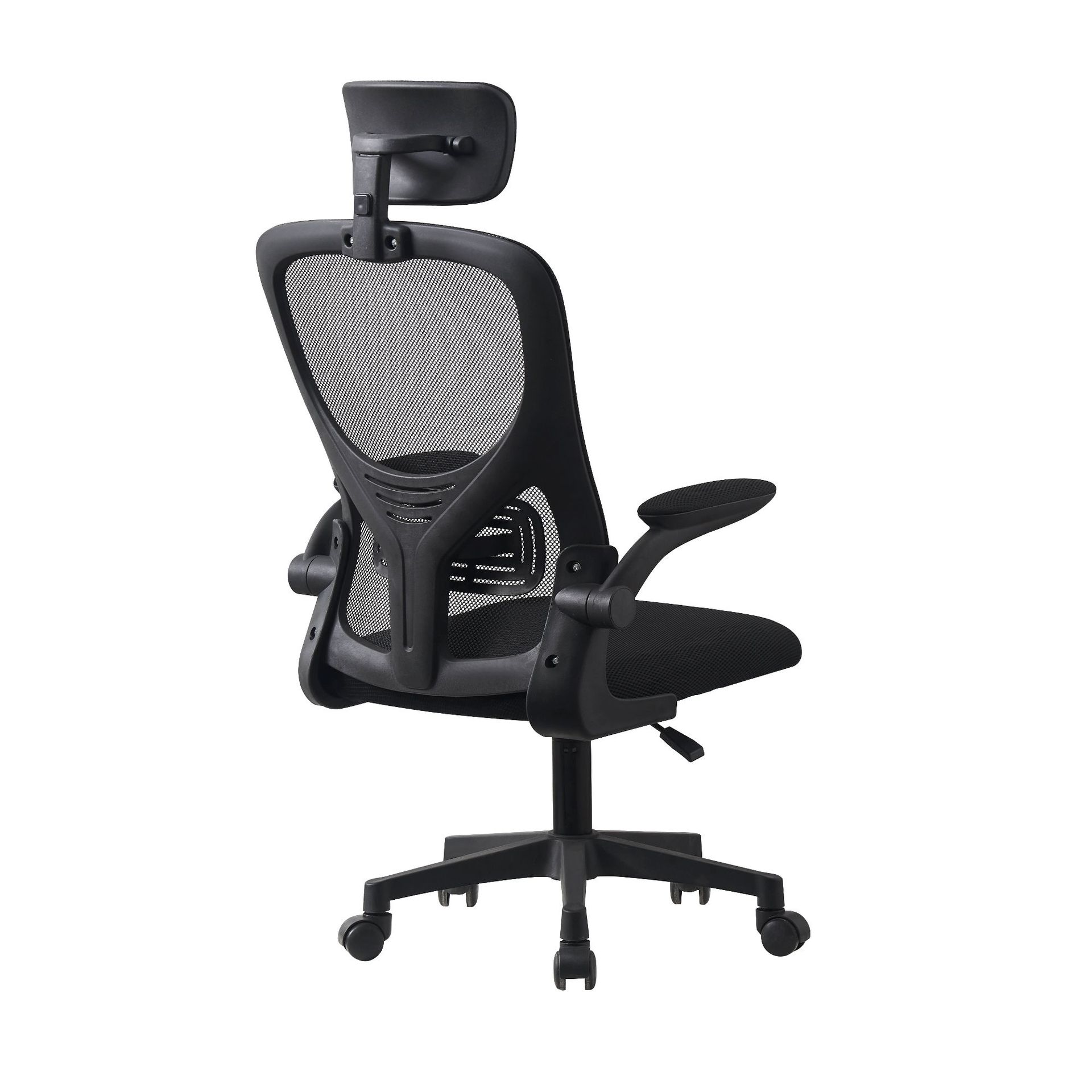 3D headrest black frame black net pulley