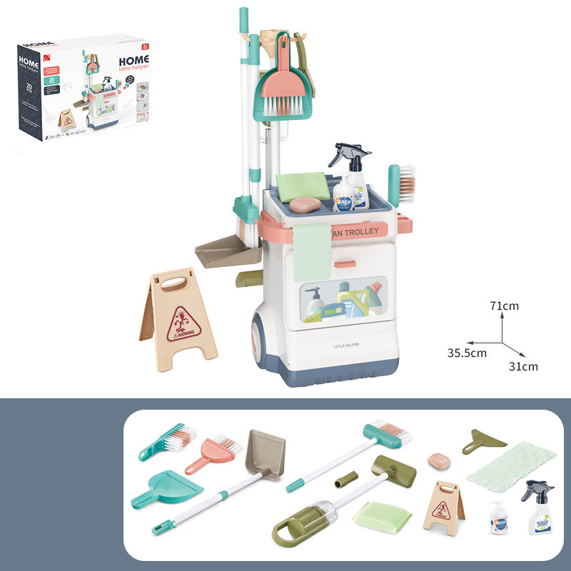 66762-20PCs cleaning cart (with vacuum cleaner)