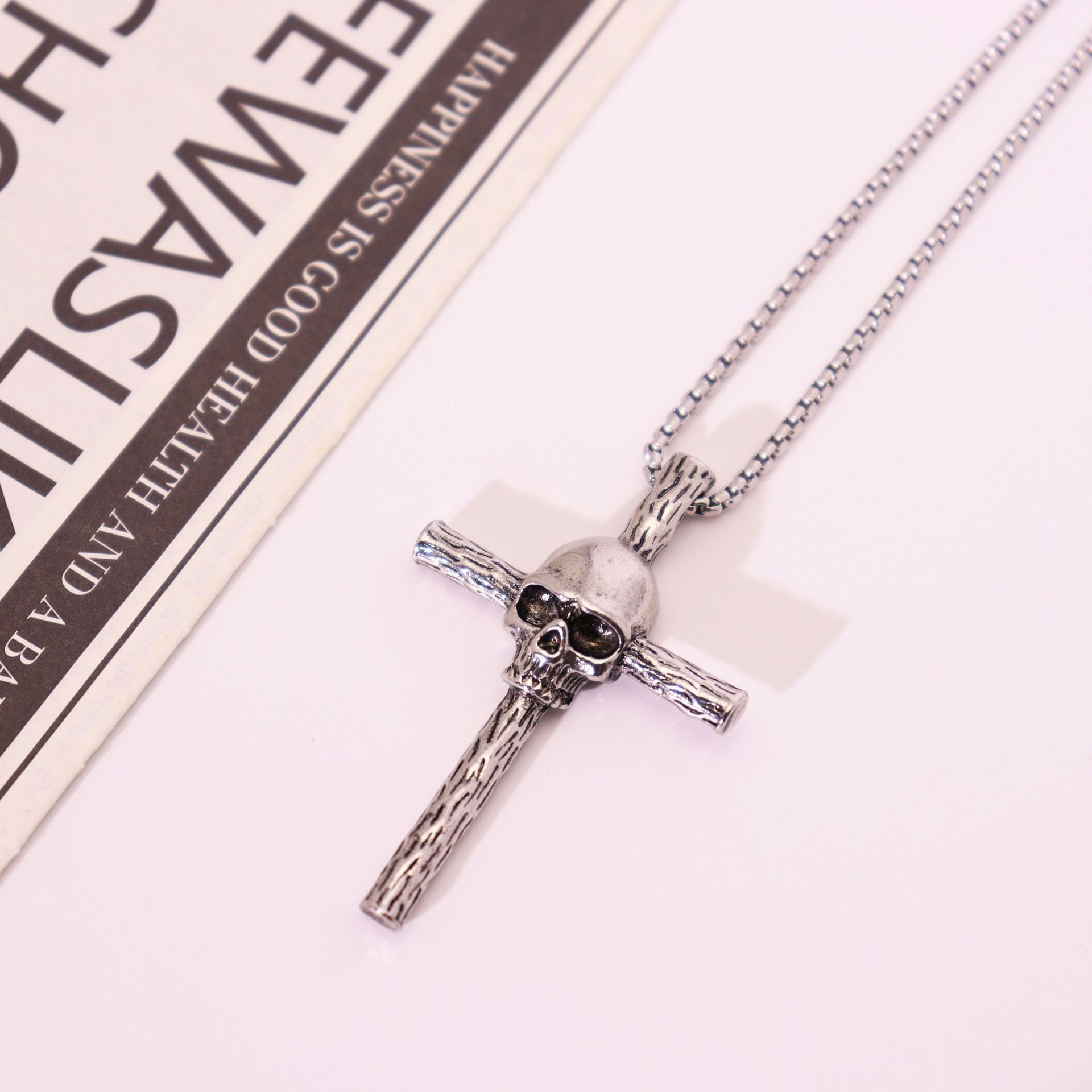 3:Silver [with 70cm square pearl chain]