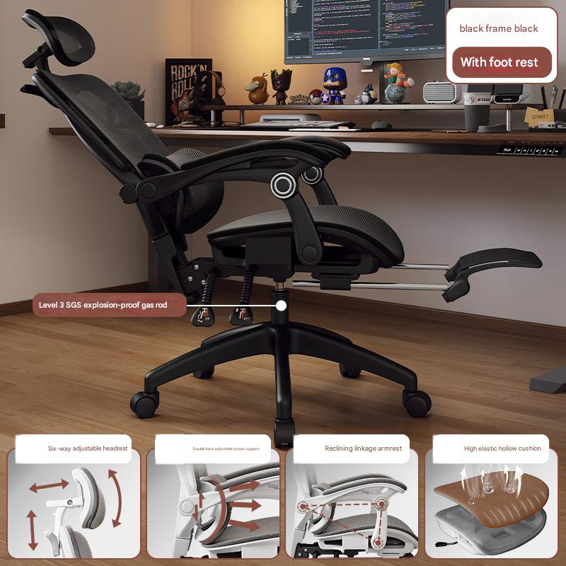 Footrest model-black frame black mesh