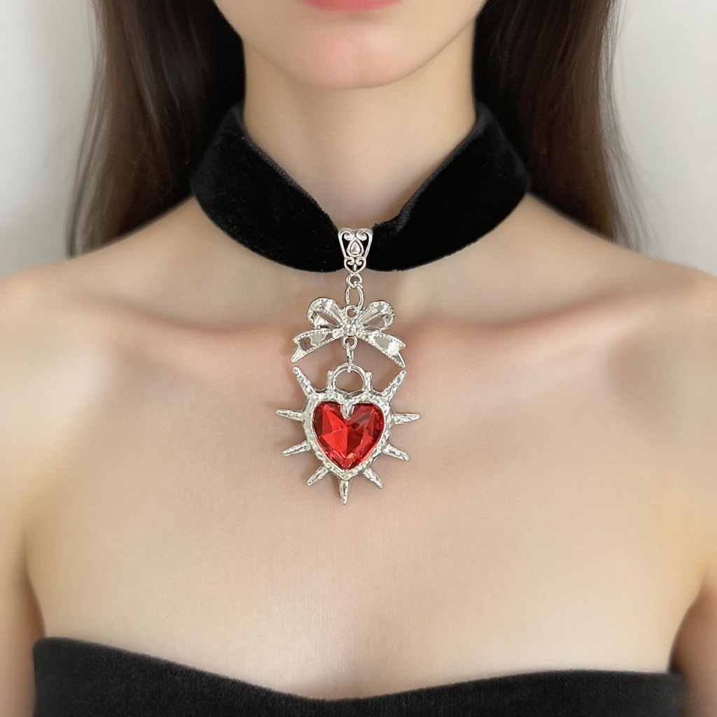 2:Red [33cm+5cm velvet chain]