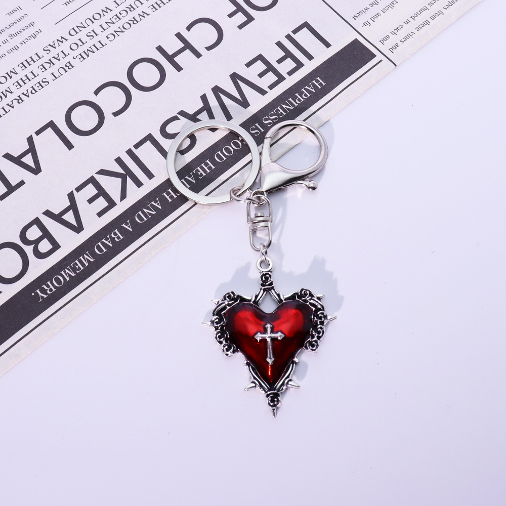 8:Red heart double buckle