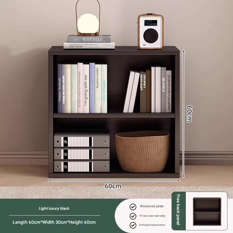 [ two-layer cabinet - quality density board] light luxury black 60*30*60cm