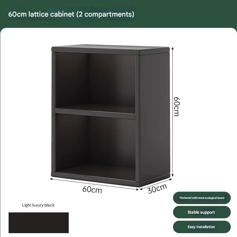 [two-layer cabinet-thick solid wood ecological board] light luxury black 60*30*60cm