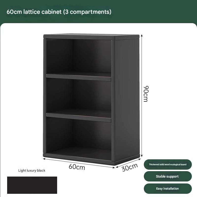 [three-layer cabinet-thick solid wood ecological board] light luxury black 60*30*90cm