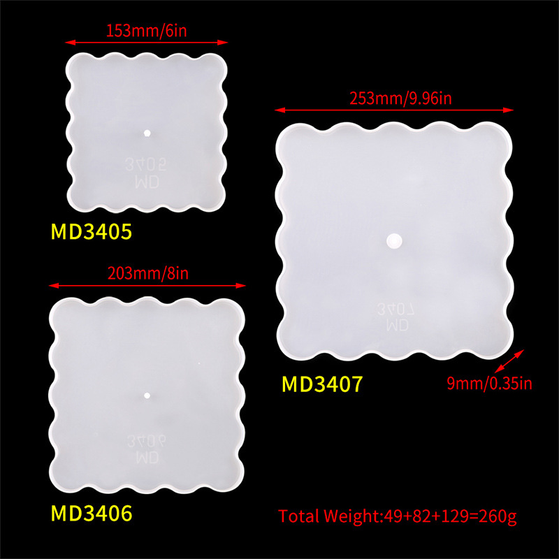 MD3407_square three-layer fruit plate mold set