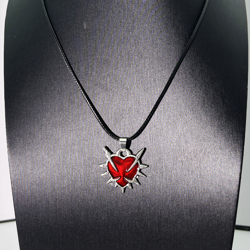 7:Red heart rope chain