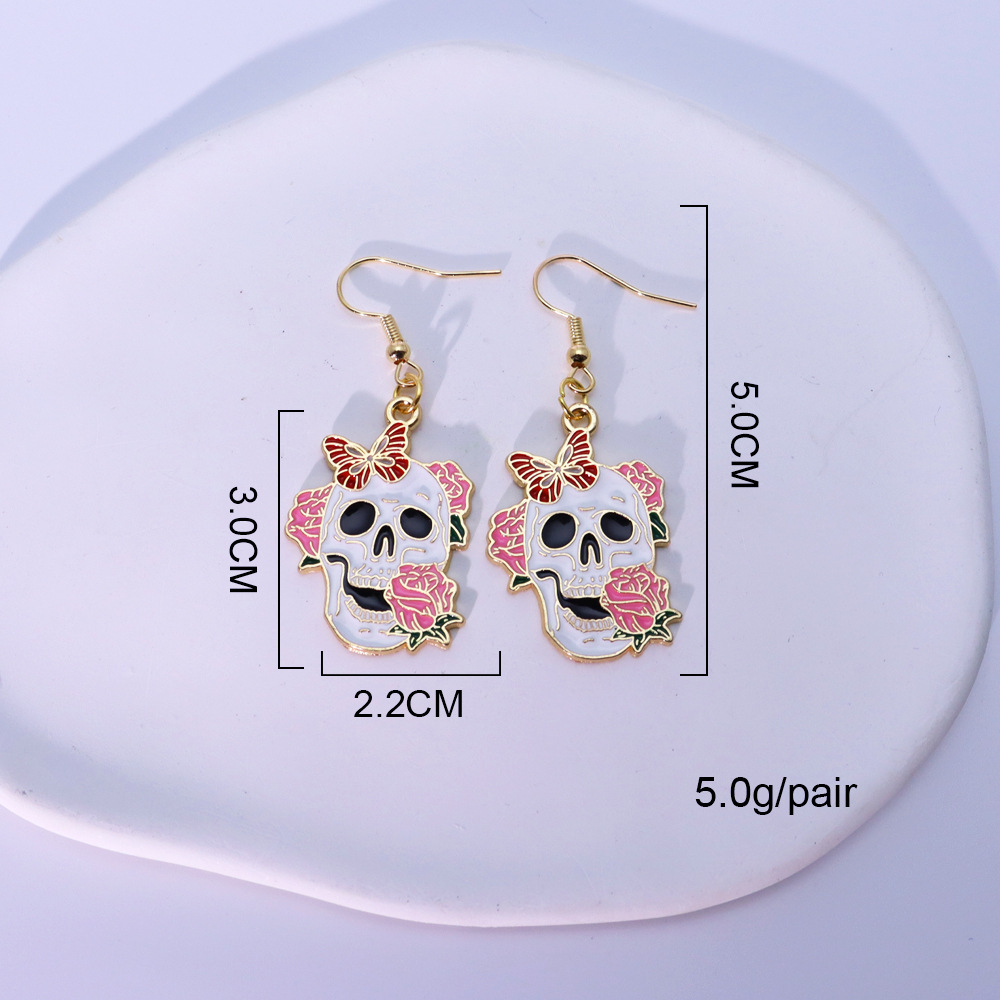 4:Rose skull earrings-04