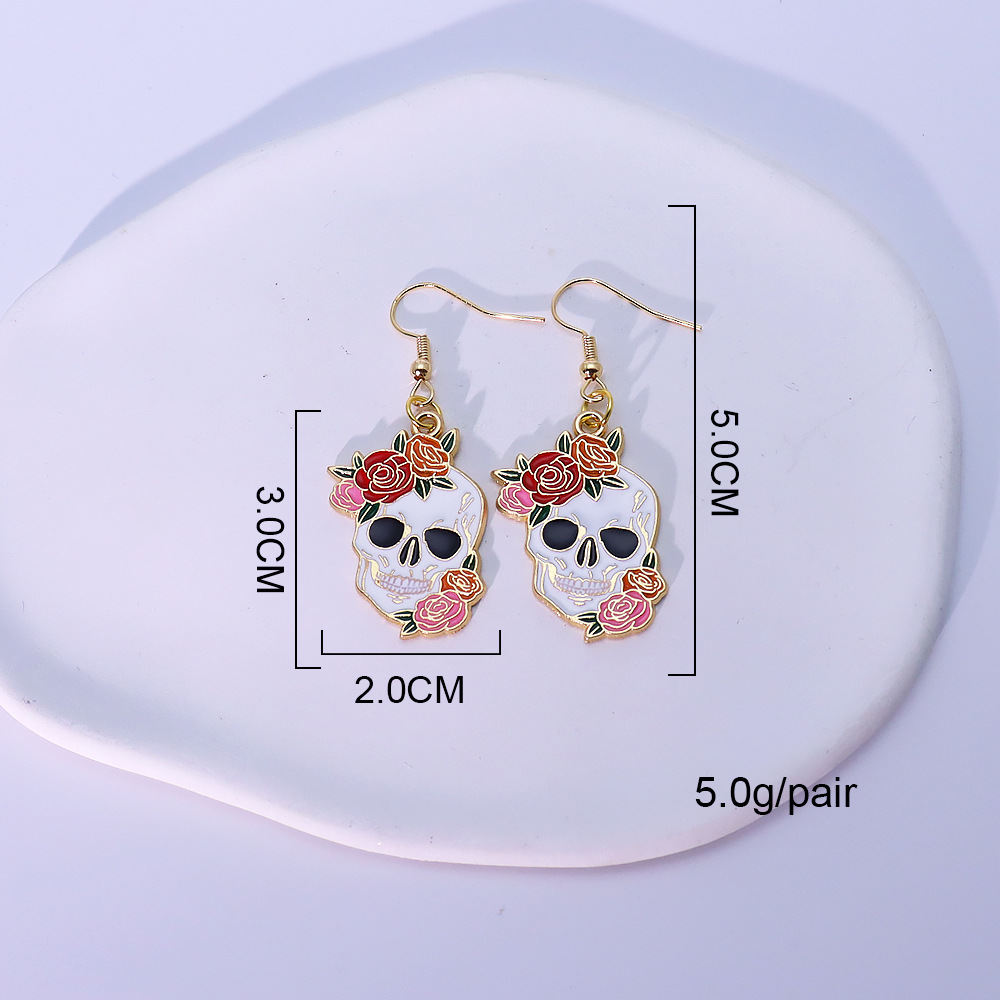 5:Rose skull earrings-05