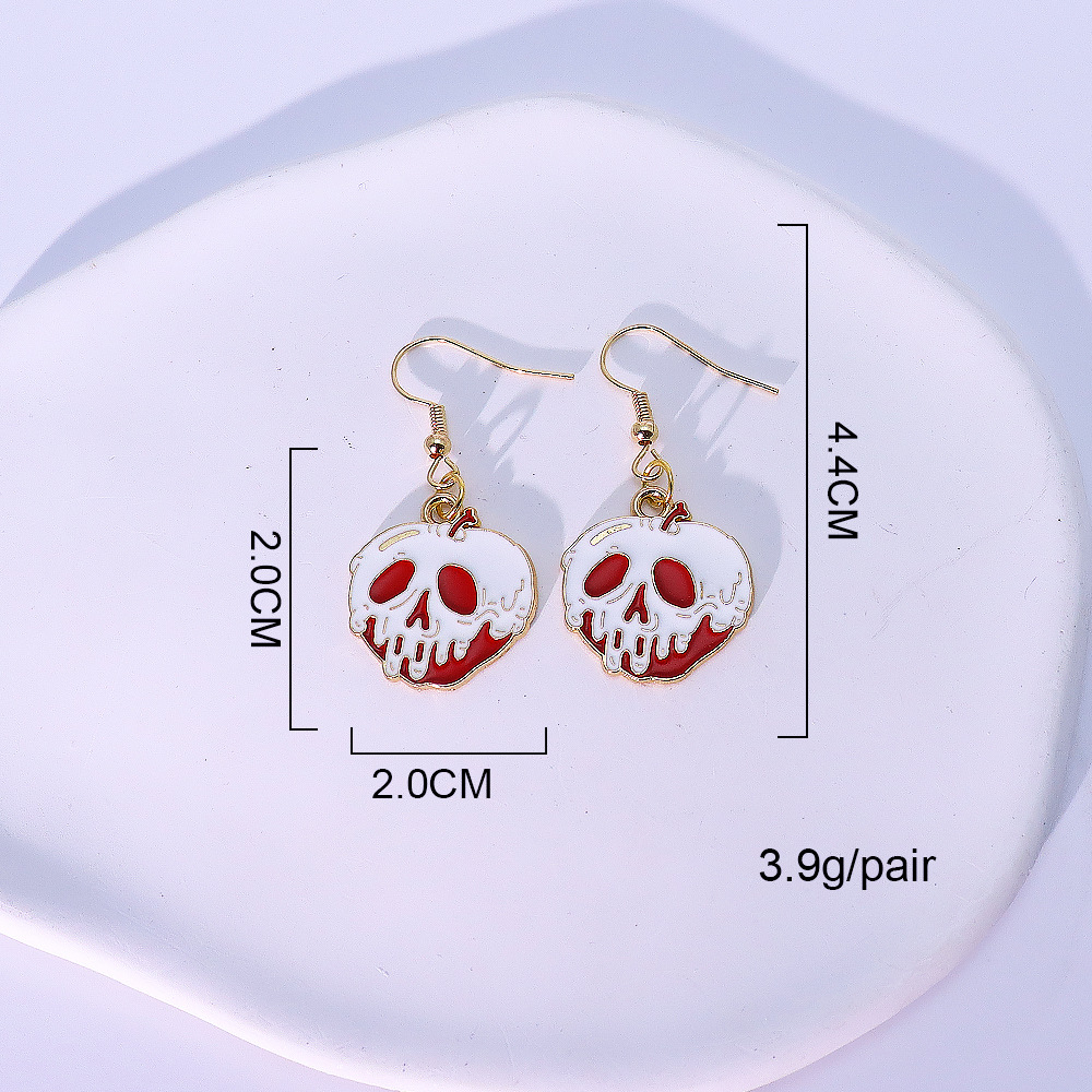 9:Poison apple skull earrings-09