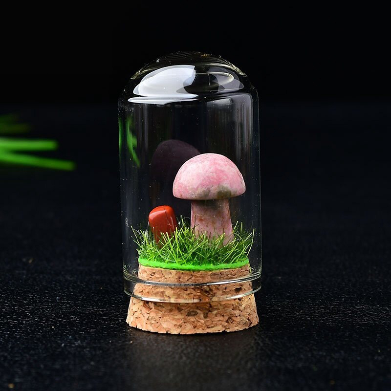 4:Rose stone mushroom with bottle