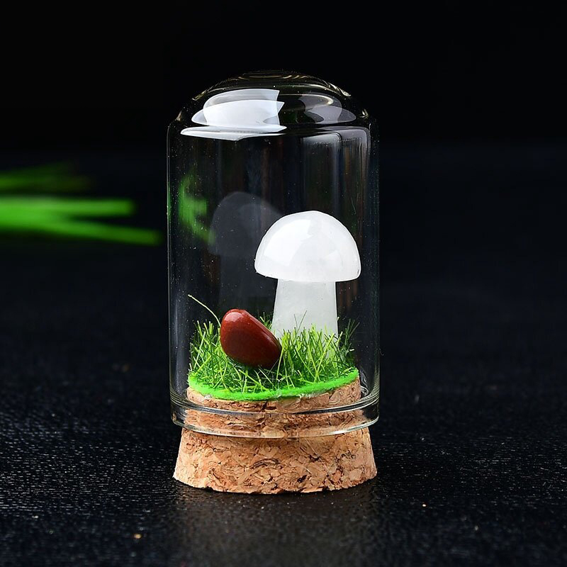 7:White crystal mushroom with bottle