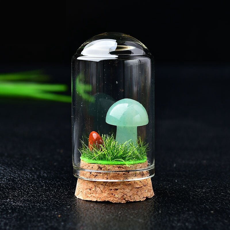 10:Aventurine mushrooms with bottles