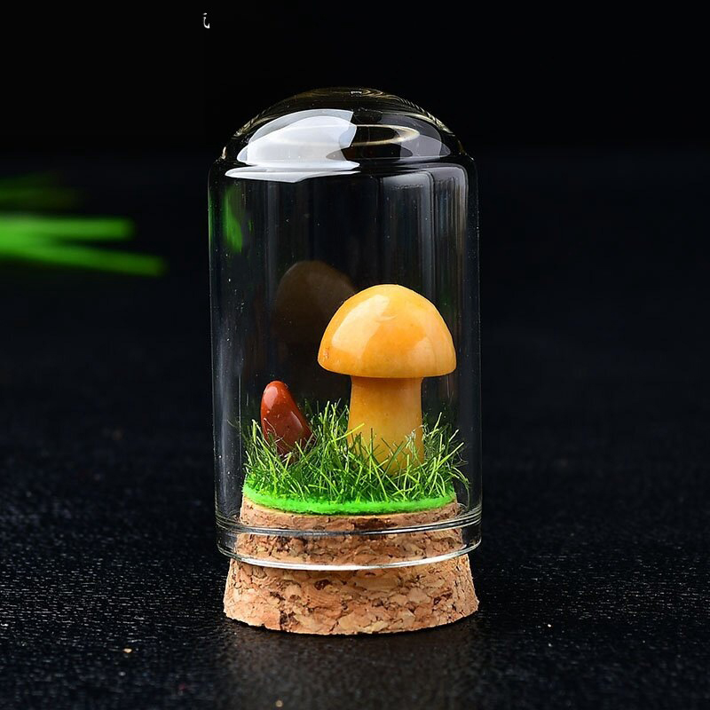 12:Yellow aventurine mushroom with bottle