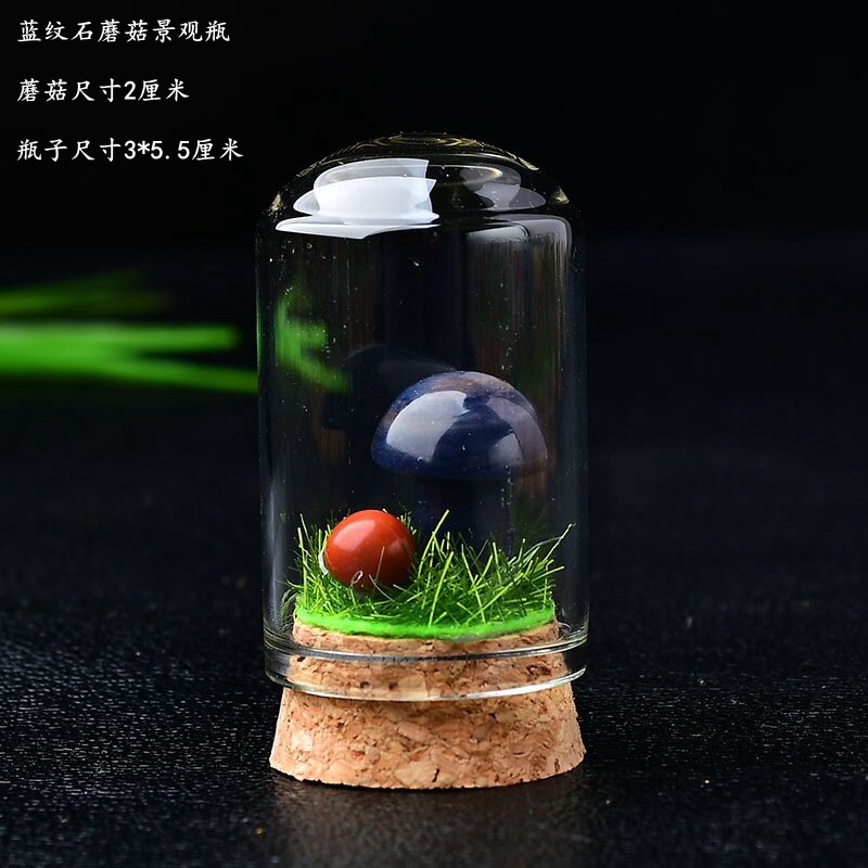 20:Blue stone mushroom with bottle