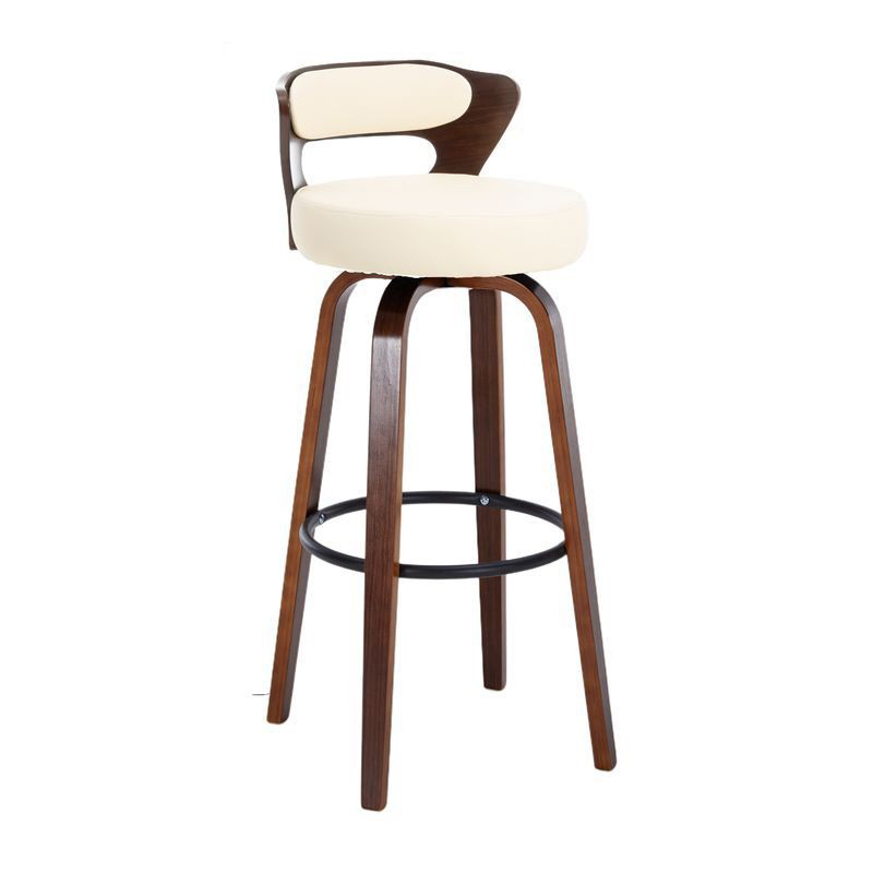 Off-white cowhide - walnut wooden frame