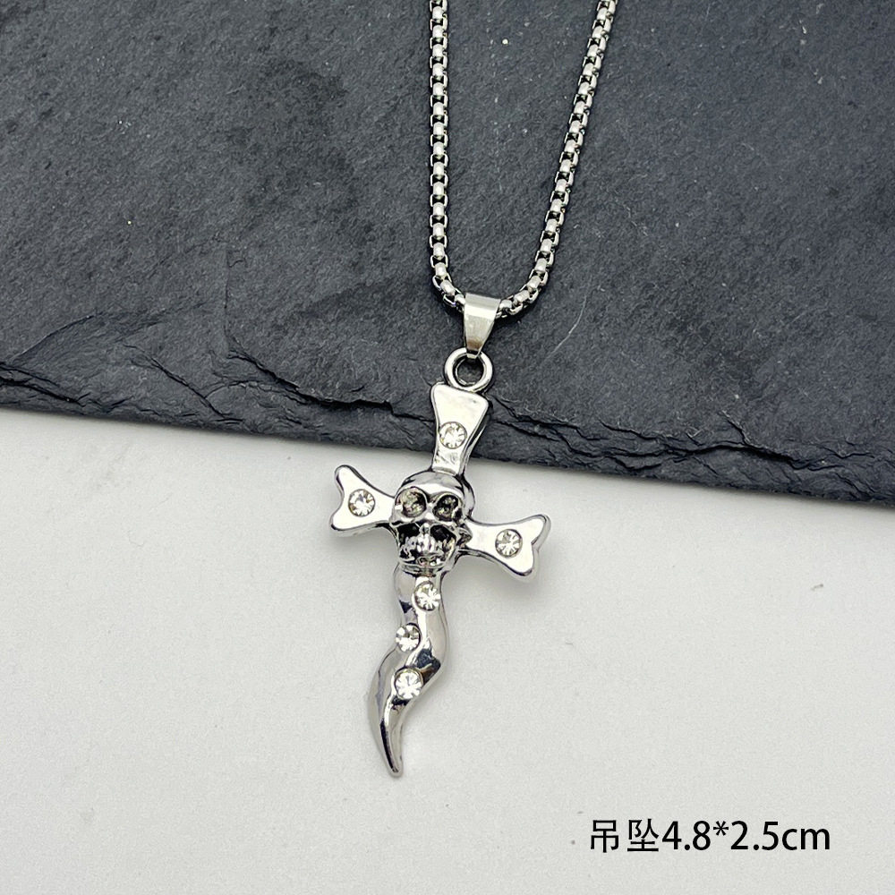 2:A skull drills a cross